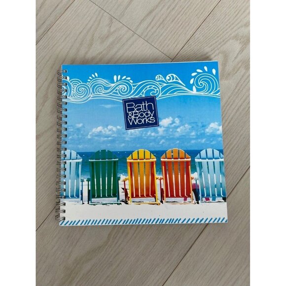 Bath & Body Works Lined Spiral Beach Chairs Notebook